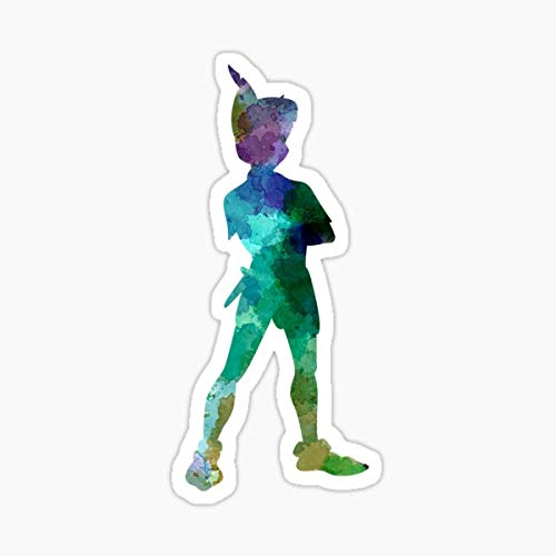 Peter Pan in Watercolor Sticker - Sticker Graphic - Auto, Wall, Laptop, Cell, Truck Sticker for Windows, Cars, Trucks