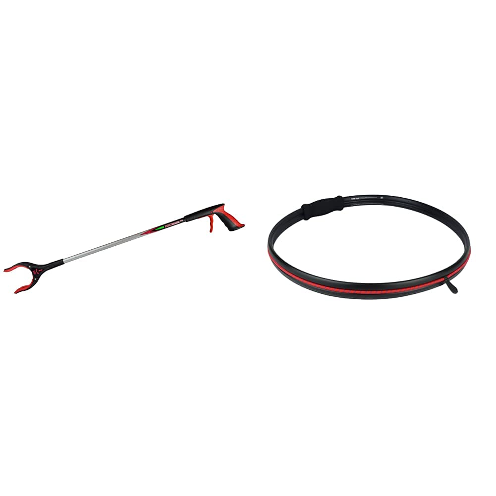 The Helping Hand Company Streetmaster Pro-Litter Picker, Red/Silver, 33-Inch & LP0011 Handihoop Bag Opener, Red/Black, 54 x 32 x 17 cm