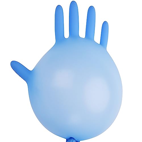 TitanFlex Nitrile Exam Gloves, Blue, 6-mil, Large, Box of 100, Heavy Duty Nitrile Gloves Disposable Latex Free, Powder Free, Medical Gloves, Cooking Gloves, Mechanic Gloves, Cleaning Gloves