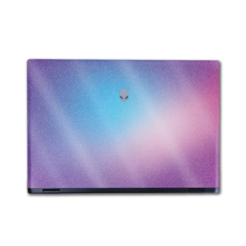 Image of Glossy Glitter Laptop Skin Compatible with Alienware M16 R2 (2024) - Royal Haze - Premium 3M Vinyl Protective Wrap Decal Cover - Easy to Apply | Crafted in The USA by MightySkins
