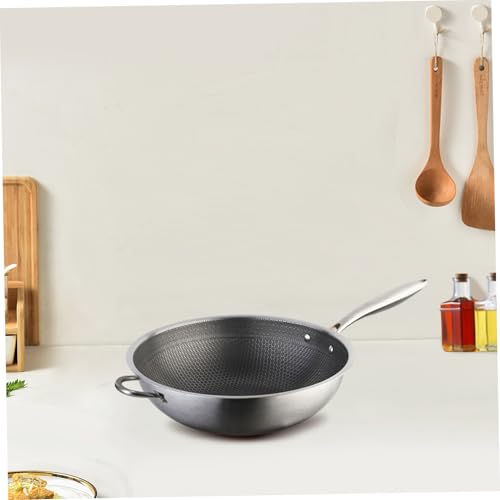 Wok de Acero Inoxidable PRETYZOOM Ligero Antiadherente miniatura 5