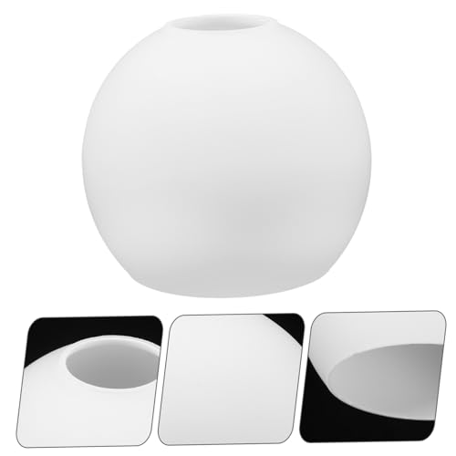 Frosted Glass Lamp Shades Double Opening Milk White Globe Lamp Shade Replacement 13.8cm Diameter 4.2cm Small Opening Decorative Ceiling Light Accessory for Home and Hotel - Image 4