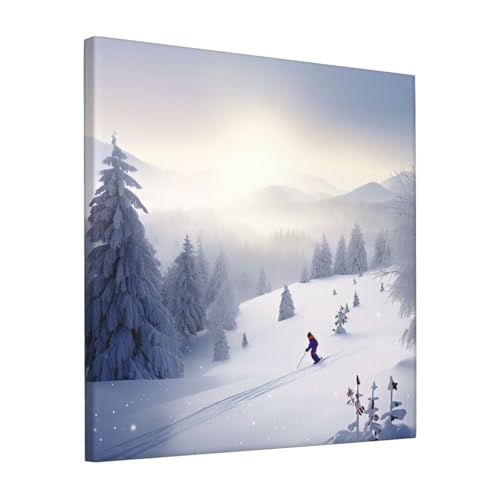 Peintures à thème ski d'hiver sur toile pour revivre vos plus beaux souvenirs de glisse