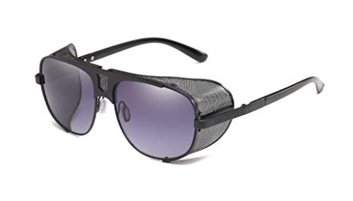 Chezi Flat Top Mesh Side Shield Aviator Sunglasses