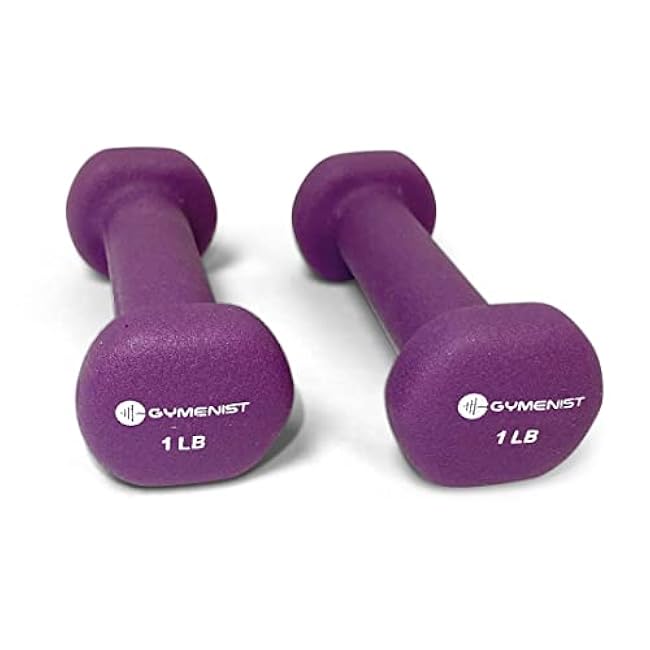 Gymenist Dumbbell Set With Hard Plastic Case Includes 3 Pairs And A Hard Travel Carry Storage Case