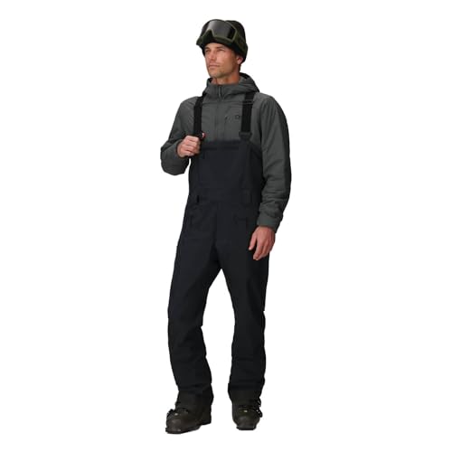 Outdoor Research Men's Hemisphere Team GORE-TEX 3L Bibs | Waterproof, Uninsulated Snow Pants with Adjustable Suspenders, Black, M-Reg
