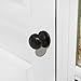 Probrico Half Dummy Door Knob Flat Ball Interior Door Knobs Non-Turning Door Handles, Oil Rubbed Bronze, 6 Pack
