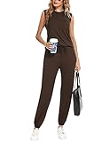 【Alta calidad】 Conjunto de Chándal para Mujer de algodón verano para mujer, Confeccionado en 65% algodón 30% poliéster 5% spandex. Camisetas sin mangas y pantalón largo para mujer, cómodo, transpirable, agradable a la piel y suave.