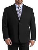 Oak Hill by DXL Men's Big and Tall Jacket-Relaxer Suit Jacket - Executive Cut Black 50 Reg
