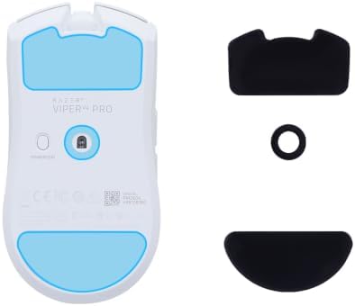 2Sets of HUYUN Rounded Curved Edges Mouse Skates Feet Compatible with Razer Viper V4 Pro Gaming Mouse Feet Replacement, Pure PTFE Material Super Smooth Glide Pads
