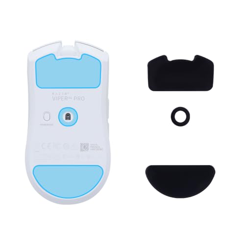 2Sets of HUYUN Rounded Curved Edges Mouse Skates Feet Compatible with Razer Viper V4 Pro Gaming Mouse Feet Replacement, Pure PTFE Material Super Smooth Glide Pads