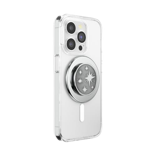 Image of PopSockets Round Phone Grip Compatible with MagSafe, Adapter Ring Included, Phone Holder, Wireless Charging Compatible - Enamel Astro
