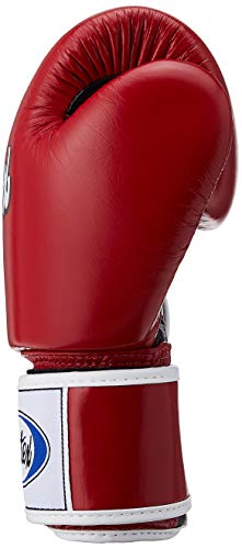 Image of Fairtex Muay Thai Style Sparring Gloves, Red, 12-Ounce