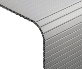 Image of DBR Polyvinyl Chloride PVC Rolling Shutter Standing ShelfSilver For Kitchen Under Cabinet Width 60 CM (600 X 1320 MM)