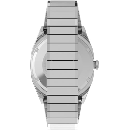 Image of TIMEX Reissue Mechanical Automatic Watch for man with Silver Tone Square Dial & Silver Stainless Steel Bracelet Band Water Resistant Men's Wrist Watches - TW2W70800UJ