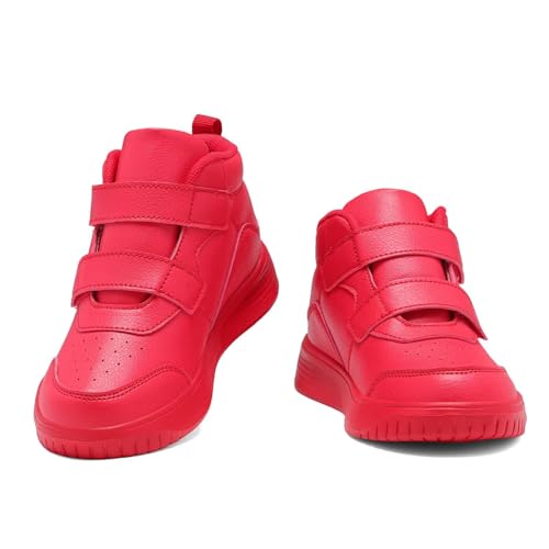 Image of Boys Girls Sneakers for Kids High Top Casual Lightweight Classic Adjustable Strap Dual Hook and Loops Running Shoes