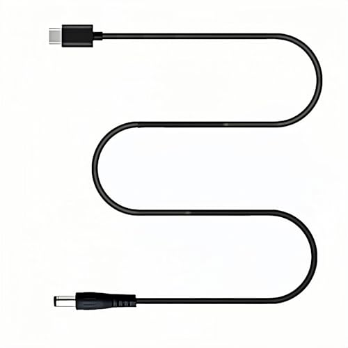 USB C to DC 5.5mm x 2.5mm(Compatible with 5.5x2.1mm) Power Cord, USB Type C Input to DC 12V 3A Out Power Cable, Work with PD Charger and Power Bank. for Outdoor, Studio and Travel.(1 Pack, 5 Feet)