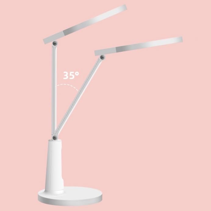 Lampa biurkowa Lampa biurkowa LED do ochrony oczu, lampa z możliwością ściemniania dotykowego 12 W, ładowalna lampka nauki czytania, 3 tryby kolorów i 6 poziomów jasności, 25-minutowy timer