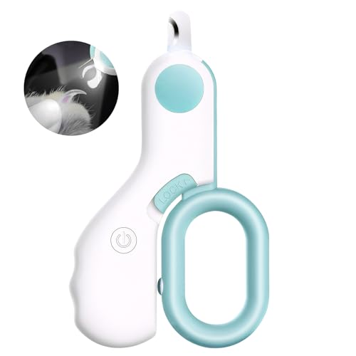Ninonly Profi Krallenschere für Hunde und Katzen Nagelknipser mit Led-Lich für Hunde Katzen Extra Sicher Nagelschneider Nagelschere für Mittlere Kleine Haustiere