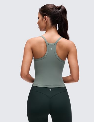 Image of CRZ YOGA Double Lined V Neck Cami Crop Tank Top