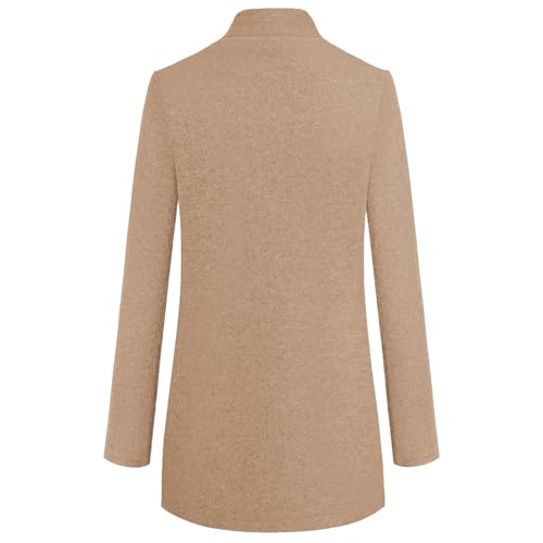 Fall Coats for Women 2025 Trendy Plus Size Tweed Long Blazer Jackets Fashion Elegant Solid Color Outerwear3