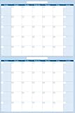 PlanetSafe Calendar - Vertical 60-Day Wet/Dry Erasable Large Wall Calendar - Great for Home, Office, and Schools - Stay organized, Ideal for event tracking. Measures: (Sky Blue, 36h x 24w)
