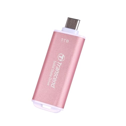 Image of Transcend 1TB ESD300 Portable SSD 1050MB /s Type C, Pink, Thumb Drive