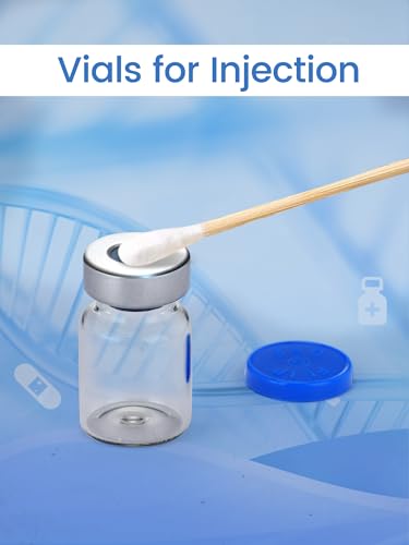 5ml Injection Glass Vials Self Healing Filler Empty Injection Vials with Airtight Cap (10 Pack)