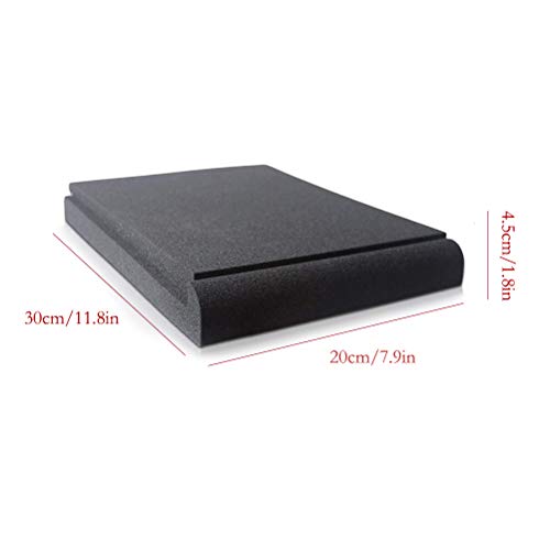 Bonbela 2 Stück Studio-Monitor-Isolationspads, Hochdichte Akustikschaum-Studio-Monitor-Isolationspads (30 * 20 * 4.5CM)