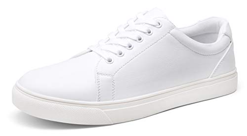 Vostey Men's White Shoes White Sneakers for Men White Casual Shoes White Fashion Sneakers(BMY5003 White 9.5)