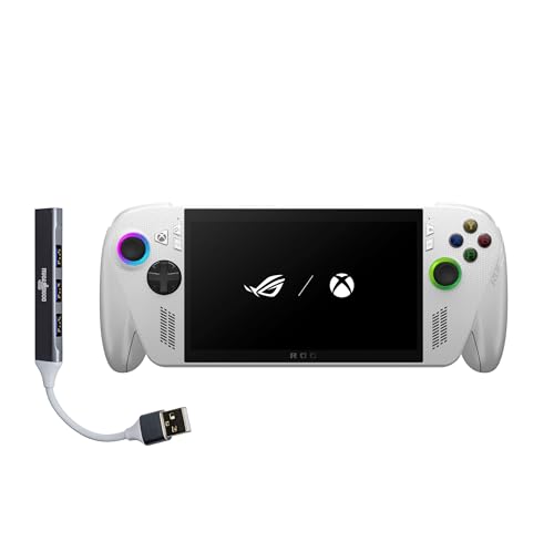 ASUS ROG Xbox Ally Gaming Handheld 7' 120Hz Touchscreen IPS Display (AMD Ryzen Z2 A, 16GB LPDDR5X, 1TB SSD, AMD RDNA 2 Graphics, Fingerprint, WiFi 6E, Bluetooth 5.4, Win 11 Home) /w DKZ Hub