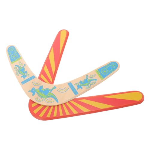 Healeved Juguetes de Madera Aire Libre, Boomerang Duradero para Celebración Verano Interacción Padre E Hijo, Pack de 2 Piezas para Exterior