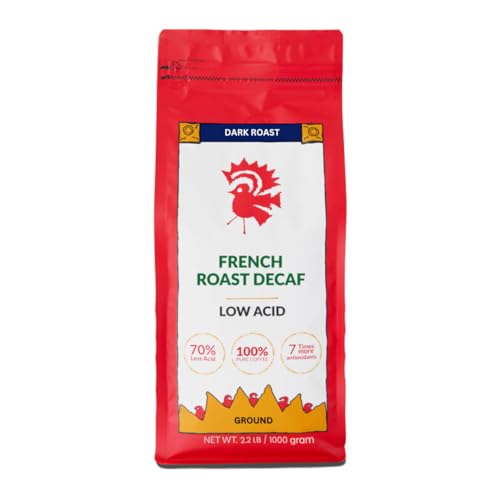 Puroast Low Acid Coffee French Roast Natural Decaf Drip Grind, 2.5-Pound Bag