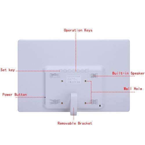 Cyfrowe ramki na zdjęcia 38.1 cm ultra wąska ramka elektroniczny album fotograficzny maszyna reklamowa wideo ekran LED rozdzielczość 1280 x 800 pokaz slajdów obraz cyfrowy, czarny, 15 cali