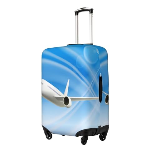 White Airplane Sky Luggage Cover for Suitcase, Suitcase Cover Protector Fit 22-24 Inch Luggage Travel Accessories, M2
