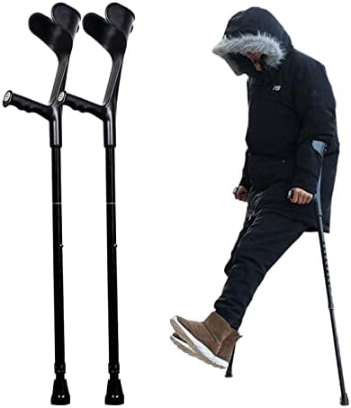 最新の激安 前腕松葉杖 2ユニット オープンカフ 旅行用折りたたみ式松葉杖 人間工学