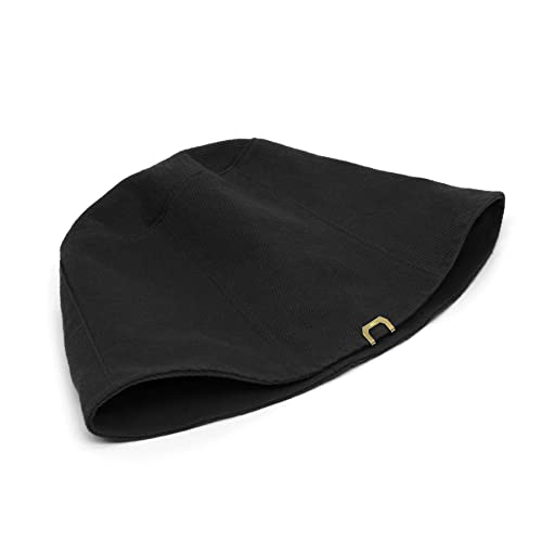 Undercontrol Signature Gold Clip Point Bio Twill Face Foldable Sunscreen Integral Women Bucket Hat Korean Hat (Bio H Twill Black) #TOP2