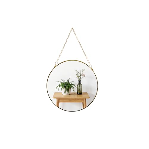 Hzxcuim 9.6-inch Gold Round Mirror