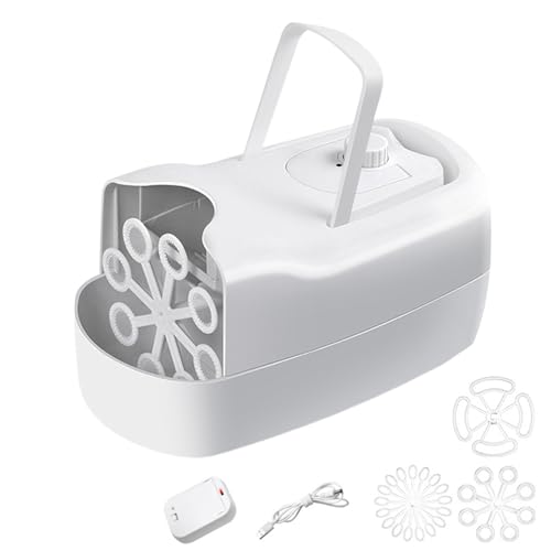 Qumiuu Máquina de burbujas de jabón - Juguete divertido automático para soplar - Generador de burbujas de jabón | para fiestas al aire libre cumpleaños Pascua Navidad ducha baño