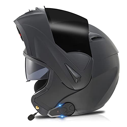 Manos Libres Moto Casco De Moto Modular Con Bluetooth Auriculares De Intercomunicador,ECE/DOT Homologado,Manos Libres, Sin Ruido, Contestador...