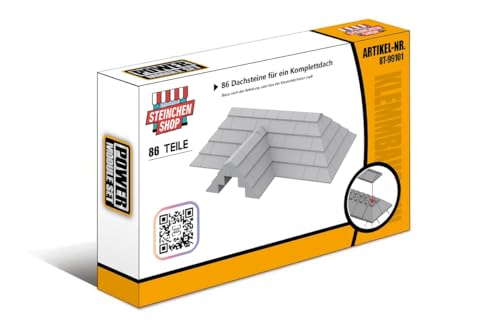 Steinchenshop Dachstuhl Set – 86 Klemmbausteine Slopes in...