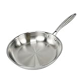 Fackelmann Vita3 Sartén Inoxidable 28 cm, Acero Inoxidable Triply con Triple Fondo Difusor, Sin Antiadherente, Sin PFA, Apta para Inducción, Gas, Vitro y Horno, Sellado Perfecto, Lavavajillas