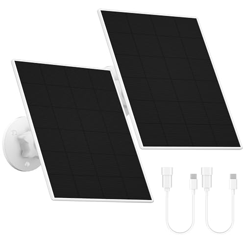 Pannello solare per fotocamera eufy, pannello solare da 5 V, 5 W, per eufyCam 2/2 Pro/2C/2C Pro/3/3C/E/E20/E40/L20/L40/S330, SoloCam E20/E40/S230/Spotlight,IP65 caricatore modulo solare per eufy con