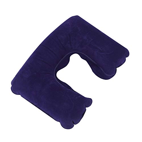 Almohada de viaje inflable forma U ligera portátil miniatura 7