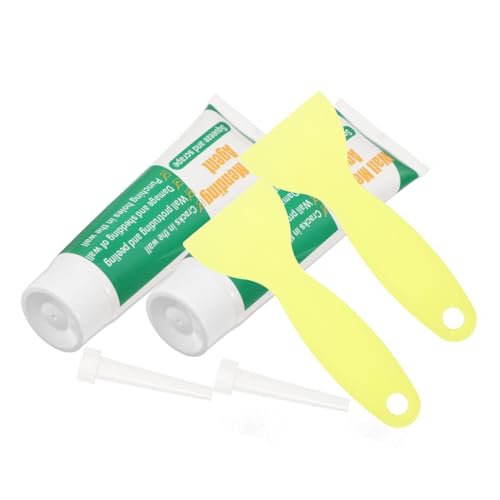 Angoily 2juego Kit De Reparación De Paredes De Pasta De Reparación De Grietas Espátula y Boquilla Para Sellar y Daños Interiores y Resistente Al Agua