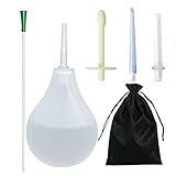 Clear Silicone Enema Bulb Anal Douche Kit for Colon Cleansing Men Women with 5Pcs Enema Replacement...
