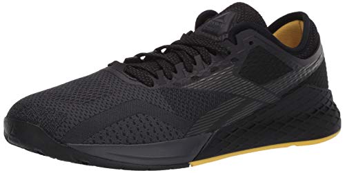 Reebok Men's Nano 9, Black/True Grey/Toxic Yellow, 10.5 US medium