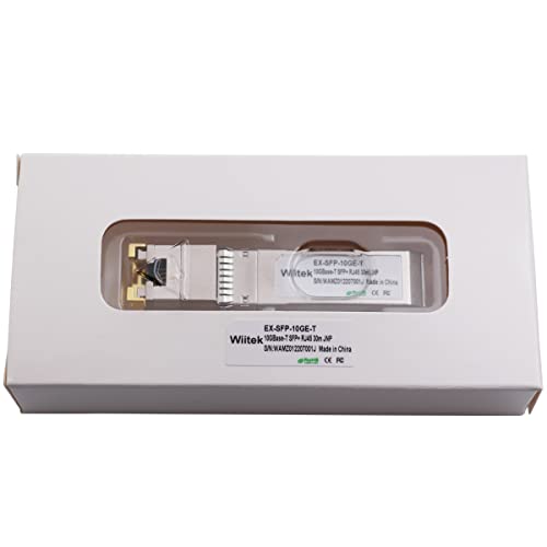 Image of 10G SFP+ to RJ45 Copper Modules, 1.25G /2.5G /5G /10GBase-T Ethernet Copper to SFP+ Transceiver Compatible for Juniper EX-SFP-10GE-T(Cat 6a /7 or Better, 30-Meter)