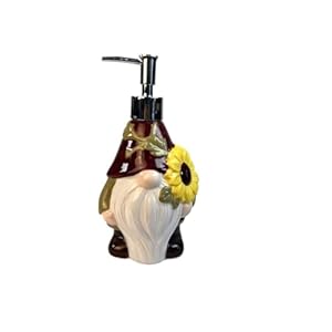 Xiaowenqin916 Handbemalter Keramik Seifenspender Gartenzwerg