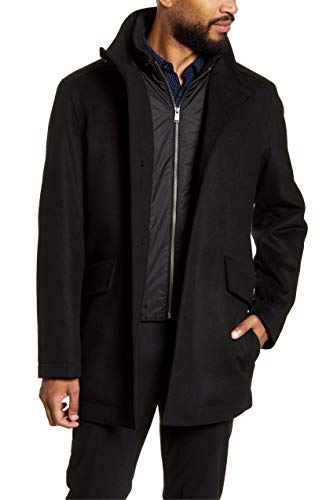 Hugo Boss Men's Coxtan 8 Wool - Cashmere Regular Fit Coat (40R, Black)